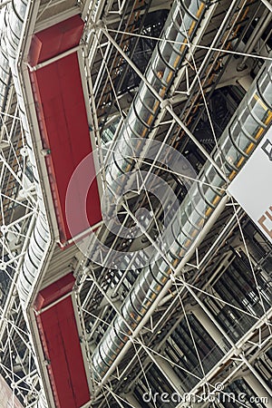 Centre Georges Pompidou - Paris. Editorial Stock Photo