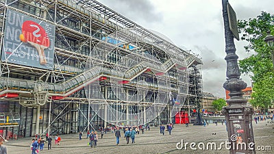 Centre Georges Pompidou, Paris, France Editorial Stock Photo