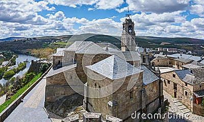 Centre of the historic tow of Puebla de Sanabria Stock Photo