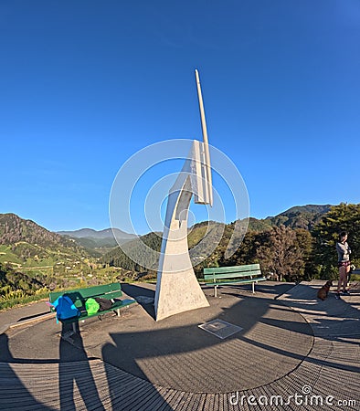 Centre of New Zealand Monument Editorial Stock Photo