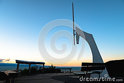 Centre of New Zealand monument at sunset Editorial Stock Photo