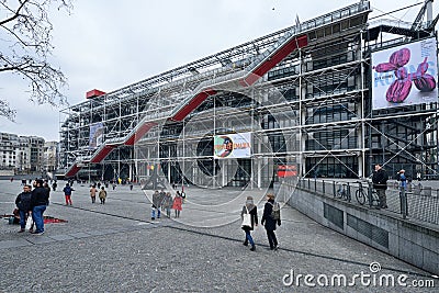 Centre Pompidou, Paris Editorial Stock Photo