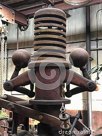 Centrifugal governor on a Steam Engine Editorial Stock Photo
