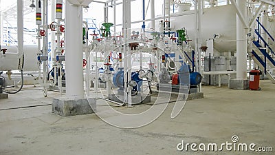 Centrifugal pumps that pump gasoline. Pump refinery Stock Photo