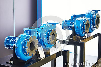 Centrifugal pumps for various liquids Stock Photo