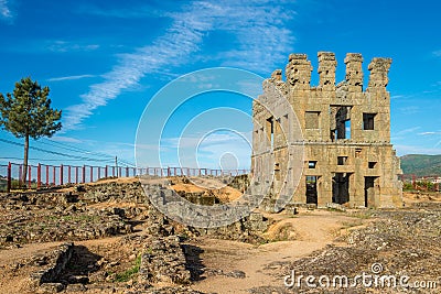 Centrum Cellas tower in Colmeal da Torre near Belmonte town - Portugal Stock Photo