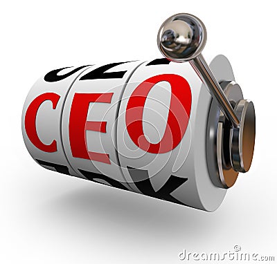 CEO Chief Executive Officer Search Recruitment Slot Machine Stock Photo