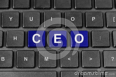 CEO or chief executive officer word on keyboard Stock Photo