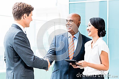 CEO and executive business handshake Stock Photo