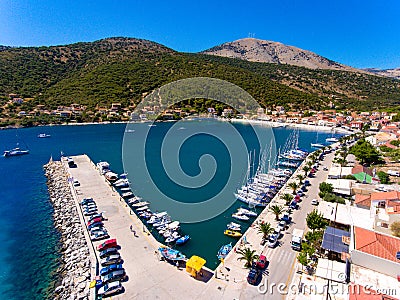Cephalonia Island small port Agia Effimia yachts harbour Stock Photo