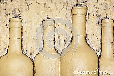 Ceramic alcohol wine bottle background Stock Photo