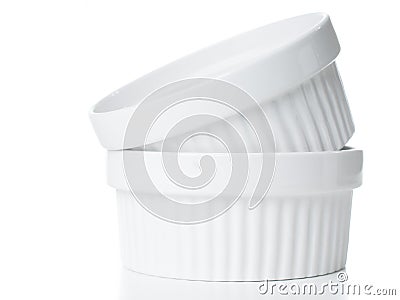 Ceramic bakeware isolated Stock Photo