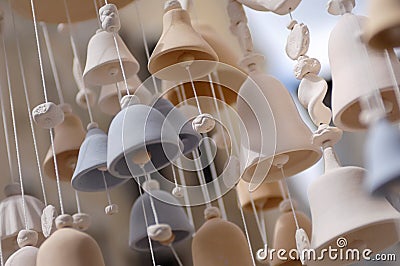 Ceramic Bells Stock Photo