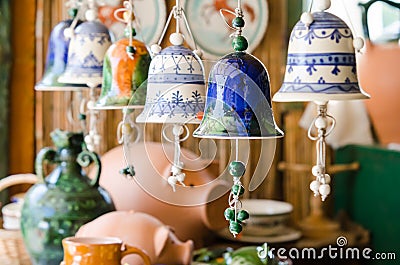 Ceramic Bells Stock Photo