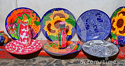 Ceramic crafts from taxco city in guerrero, mexico II Editorial Stock Photo