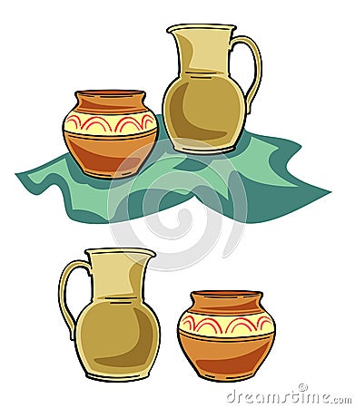 Ceramic Crockery Illustration. JPG and EPS Vector Illustration