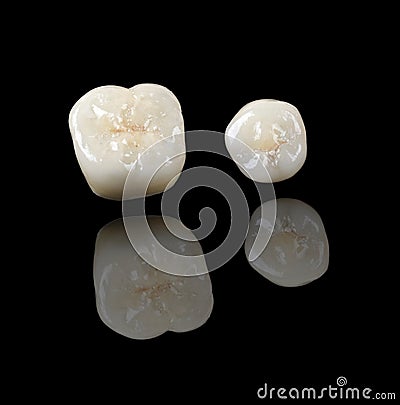 Ceramic crowns Stock Photo