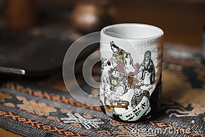 Ceramic cup on a table Stock Photo