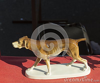 Ceramic figure of the dog Stock Photo
