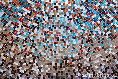 Ceramic glass colorful tiles mosaic composition Stock Photo