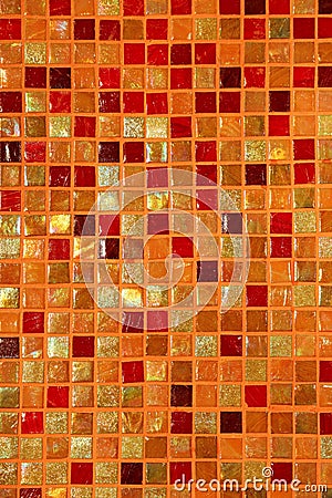 Ceramic glass colorful tiles mosaic composition Stock Photo