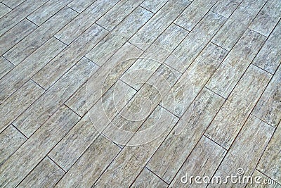 Ceramic Parquet Floor Tiles With Natural Ash Wood Textured Pattern Stock Photo