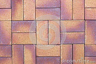 ceramic paving slabs in the form of bricks Stock Photo