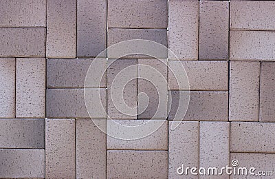 ceramic paving slabs in the form of bricks Stock Photo