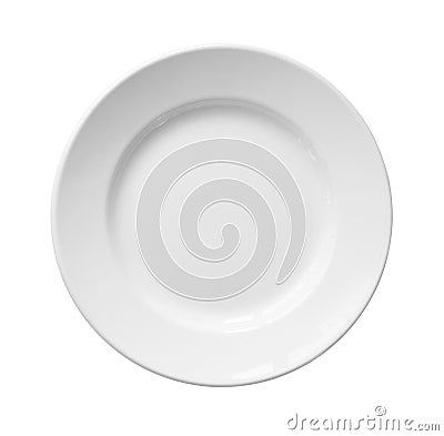 White ceramic plate. Stock Photo