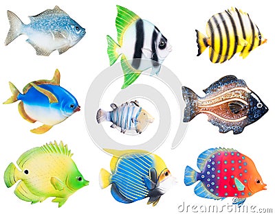 Ceramic Porcelain Decorative Fish Stock Photo