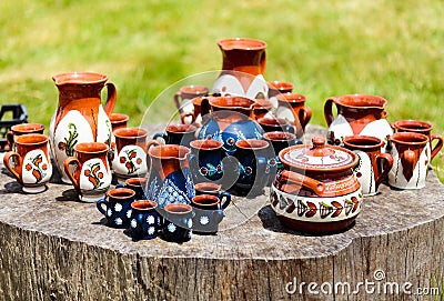 Ceramic pottery at Horezu, Romania Stock Photo