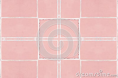 Ceramic rose background. Cube decorative white elements. Stock Photo