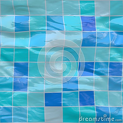 Ceramic, swimming pool tiles Stock Photo