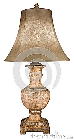 Ceramic Table Lamp and Shade Stock Photo