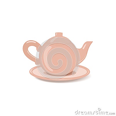 Ceramic teapot icon Vector Illustration