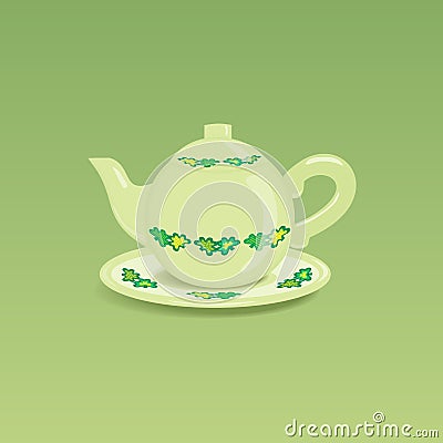 Ceramic teapot icon Vector Illustration