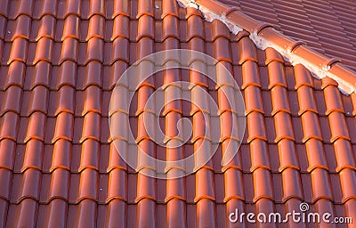 Ceramic tile roof Stock Photo