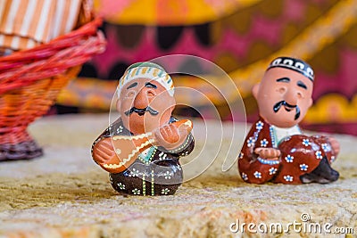 Ceramic Uzbek figurine Stock Photo