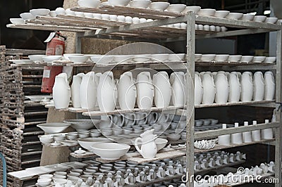 Ceramic workshop in vietri Editorial Stock Photo