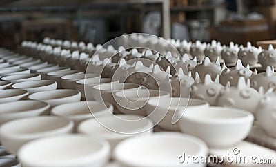 Ceramic workshop in vietri Editorial Stock Photo