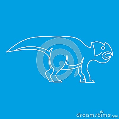 Ceratopsians dinosaur icon, outline style Vector Illustration