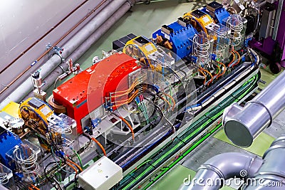 ALBA synchrotron accelerator tunnel Stock Photo