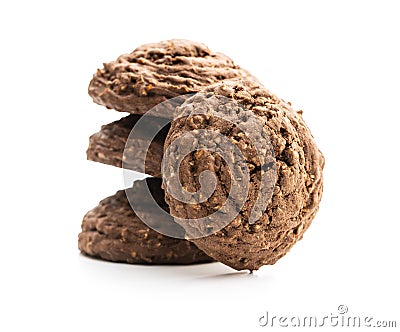 Cereal cocoa cookies Stock Photo