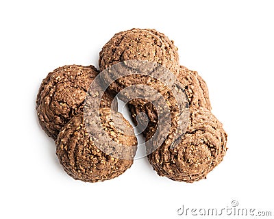 Cereal cocoa cookies Stock Photo