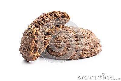 Cereal cocoa cookies Stock Photo