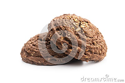 Cereal cocoa cookies Stock Photo