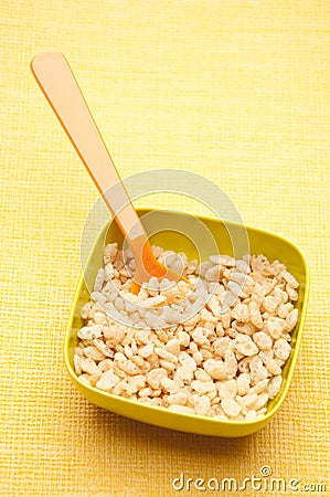 Cereal in a Vibrant Bowl Stock Photo