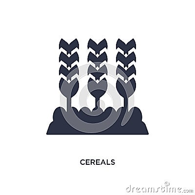 cereals icon on white background. Simple element illustration from agriculture concept Vector Illustration