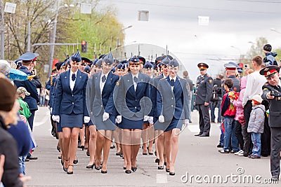 Ceremonial parade at Vladimir Editorial Stock Photo