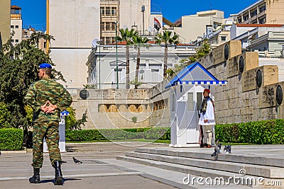 Ceremonials Changing of the Guard, Greece Editorial Stock Photo